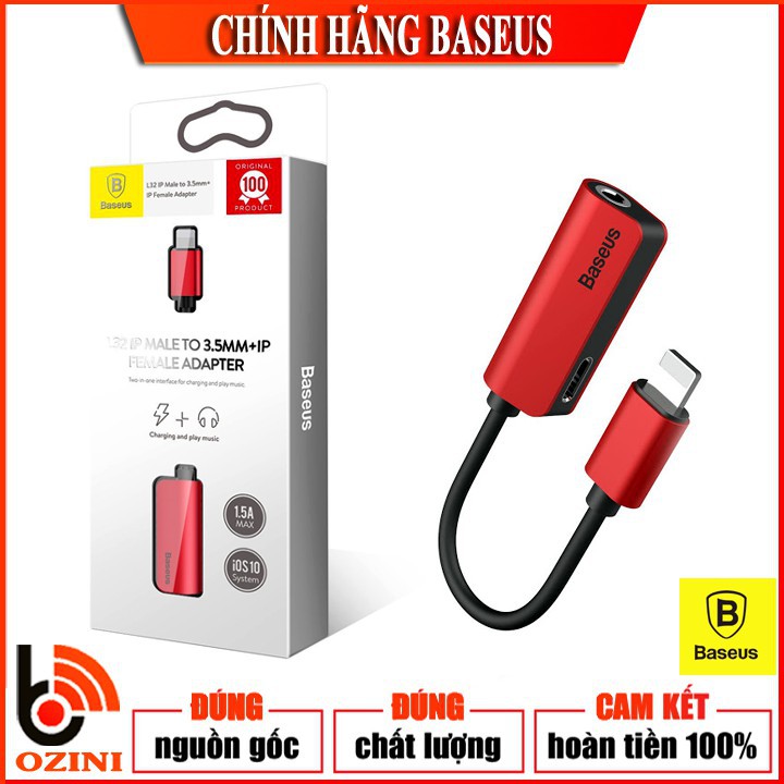 Cáp Chuyển Đổi Lightning Sang Lightning + jack 3.5mm Baseus CALL32 - HÀNG CHÍNH HÃNG