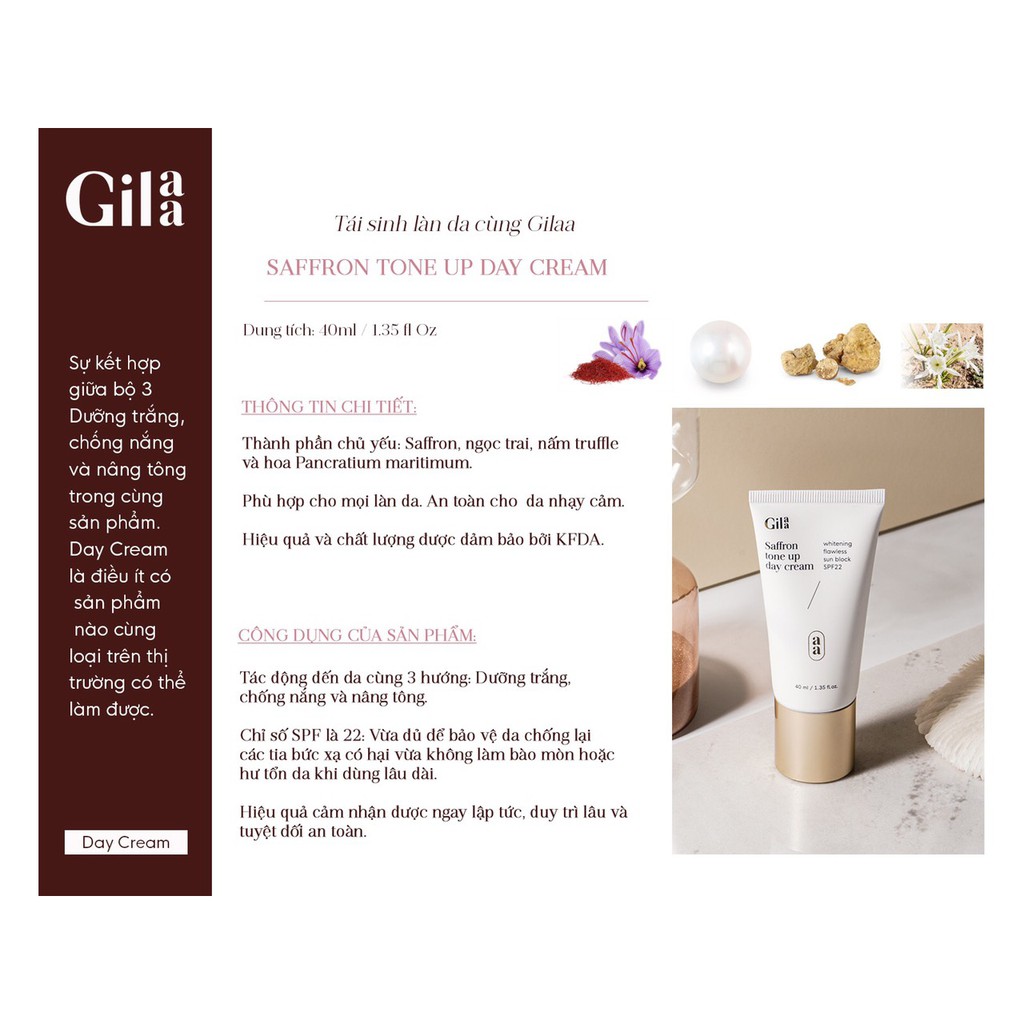 saffron tone up day cream