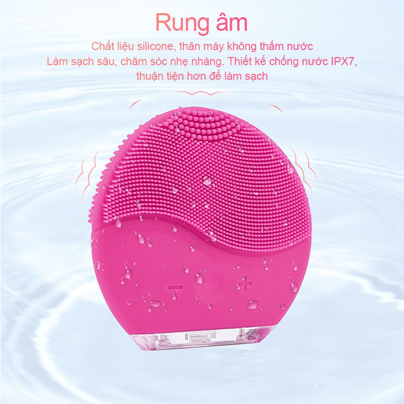 Máy làm sạch lỗ chân lông Silicone, Máy rửa mặt silicone Hàn Quốc