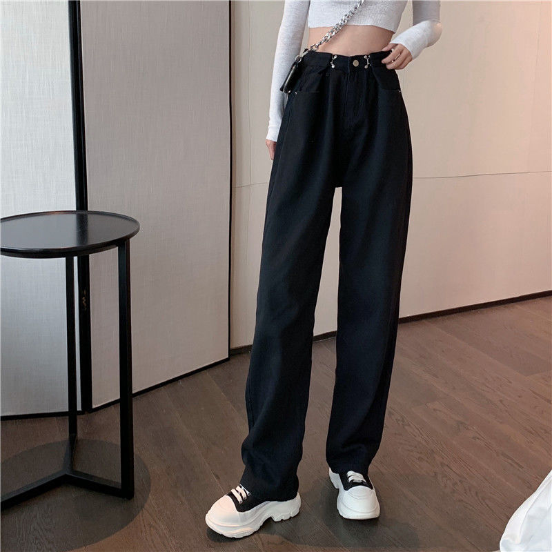 Quần Jean Ống Thẳng Lưng Cao Thời Trang Retro Cho Nữ | BigBuy360 - bigbuy360.vn