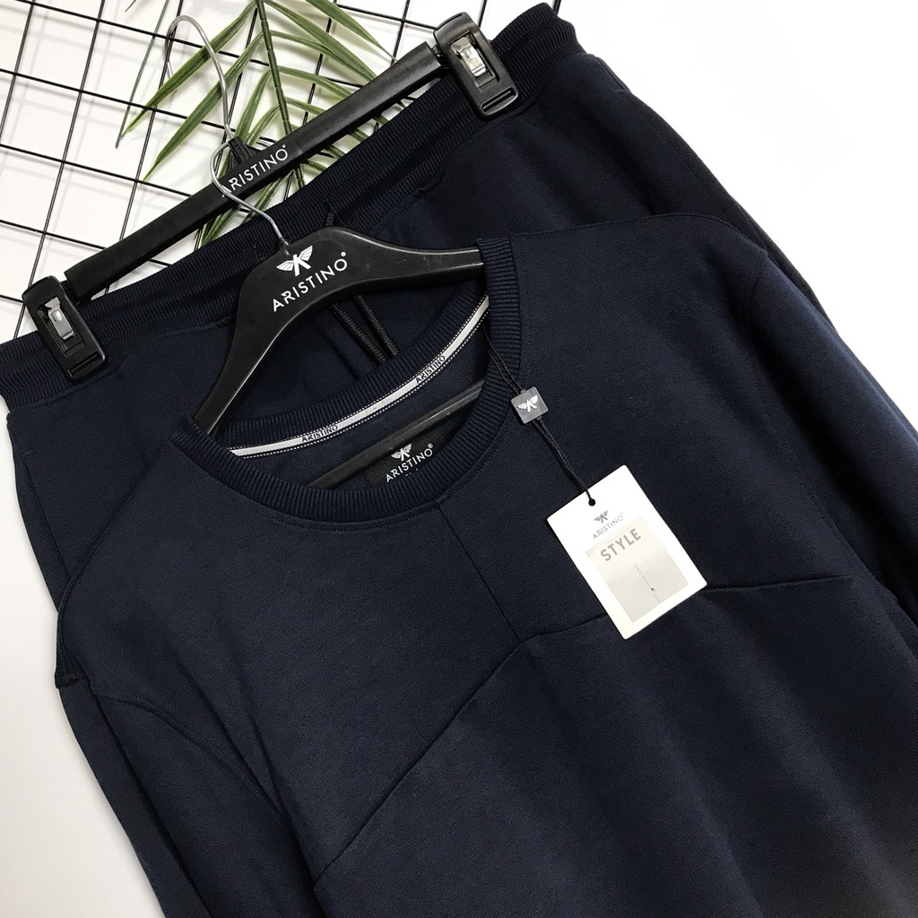 Bộ đồ thu đông nam ARISTINO cotton mềm mại, bo gấu, năng động ALH004W8 (4 màu)