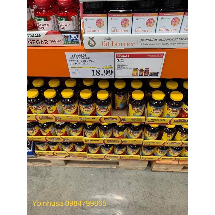 Viên uống giảm Cholesterol Nature Made CholestOff Plus 210 viên của Mỹ