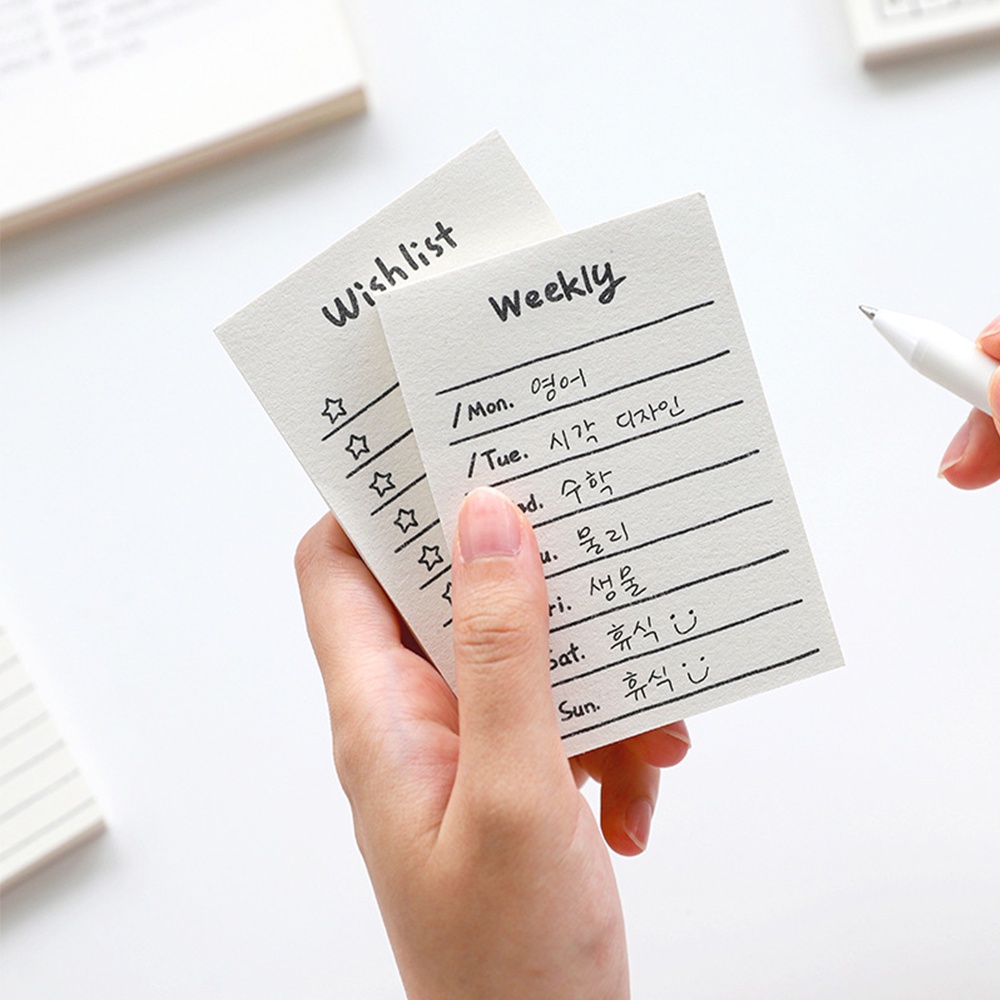 Set 50 tờ giấy ghi chú mini phong cách Nhật Bản đơn giản dễ thương