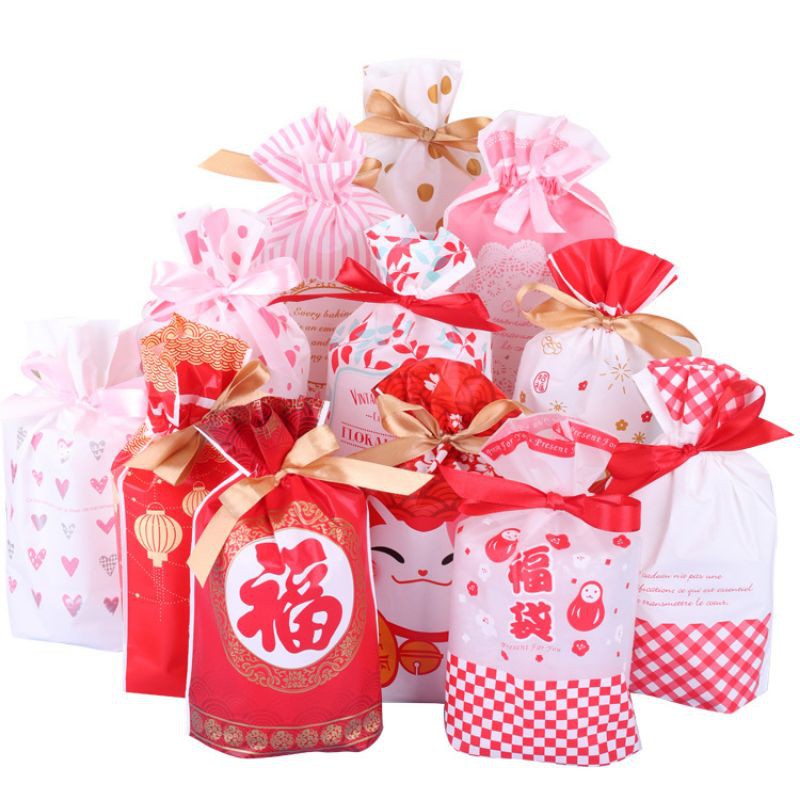 10 Túi đựng bánh cookie ( bánh pia ) có dây rút