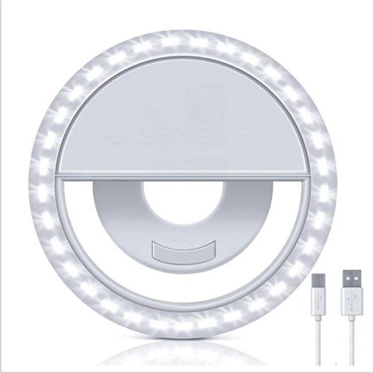 Đèn LED Tròn 36 Bóng Hỗ Trợ Chụp Ảnh Selfie Cho Điện Thoại