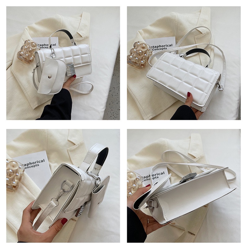 Túi Xách Đeo Vai Hình Vuông Nhỏ Màu Trơn Phong Cách Hàn Quốc NB00129