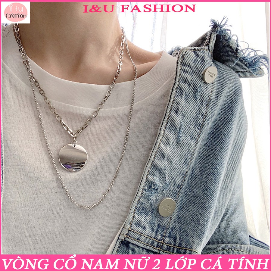 Vòng cổ , dây chuyền UNISEX Nam Nữ 2 lớp độc đáo cá tính chất liệu kim mang đậm phong cách thời trang trẻ trung VC-41