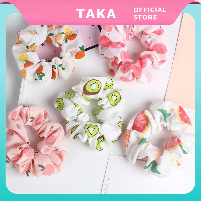 Cột tóc vải Scrunchies Trái cây Hot CT75
