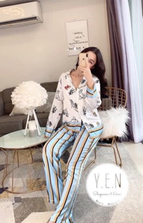 BỘ NGỦ PIJAMA - lụa satin 100% CAO CẤP