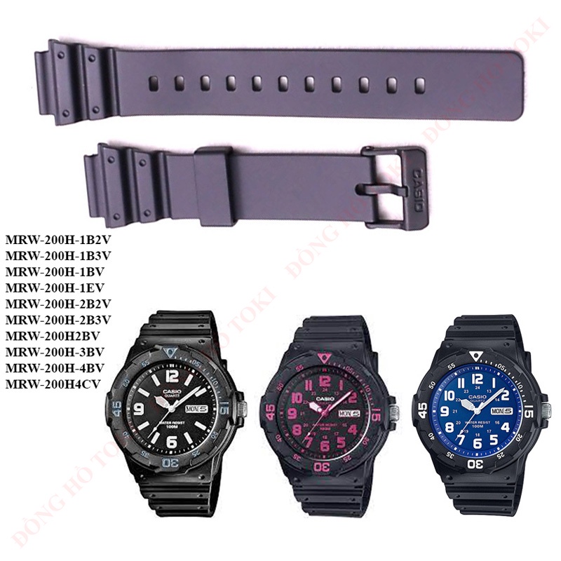 Dây đồng hồ casio MRW-200H cao su chính hãng cỡ 18mm