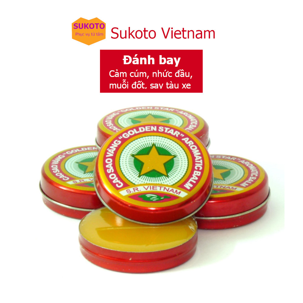 Cao Sao Vàng Chính Hãng Giá Sỉ Hộp 3g - Dầu Cù Là, Đánh bay nhức đầu, đau bụng, say tàu xe