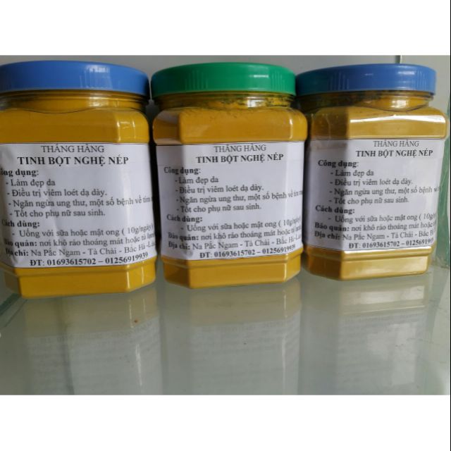 Tinh bột nghệ nếp nguyên chất (lọ 0,5 kg)