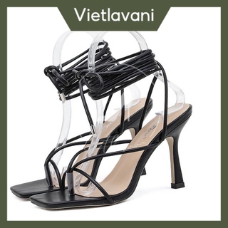 Giày sandal nữ dây cột hack dáng siêu cao LNS18