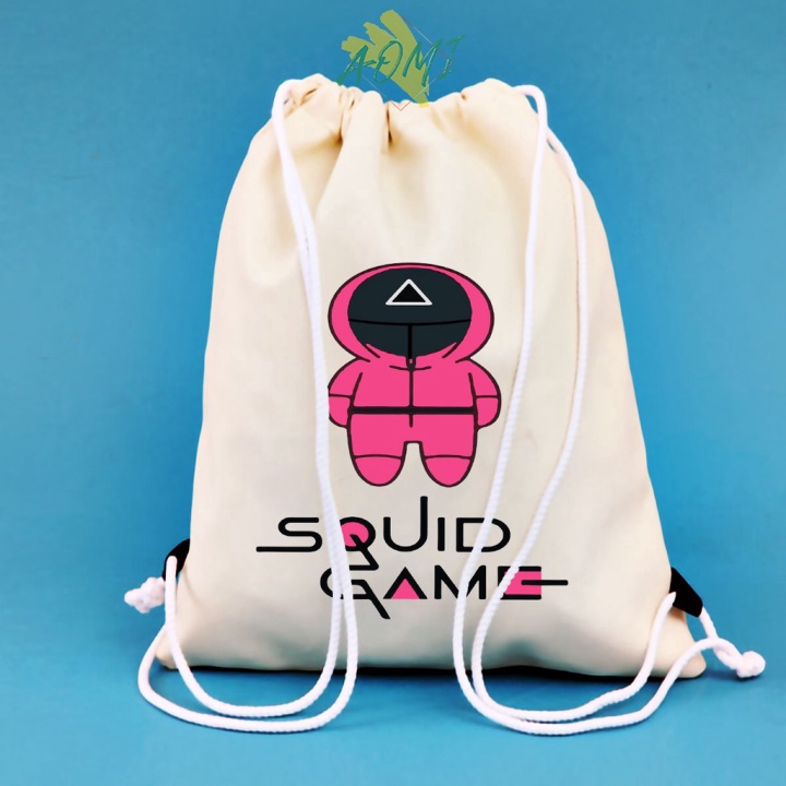 [Nhiều mẫu Đẹp] BALO MINI SQUID GAME AOMIVN DÂY RÚT NHỎ XINH UNISEX CHẤT CANVAS CUTE XINH ĐẸP TIỆN ÍCH Trò Chơi Con Mực