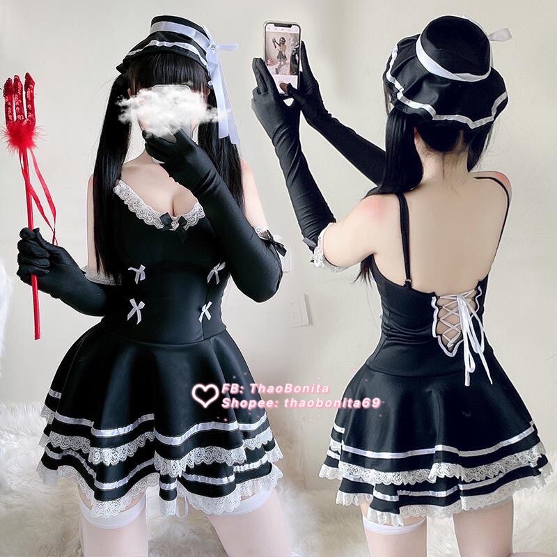 Set LOLITA Cực Xinh Cao Cấp. SHIP HOẢ TỐC TPHCM. Đồ Ngủ Cosplay Sexy. ThaoBonita T012