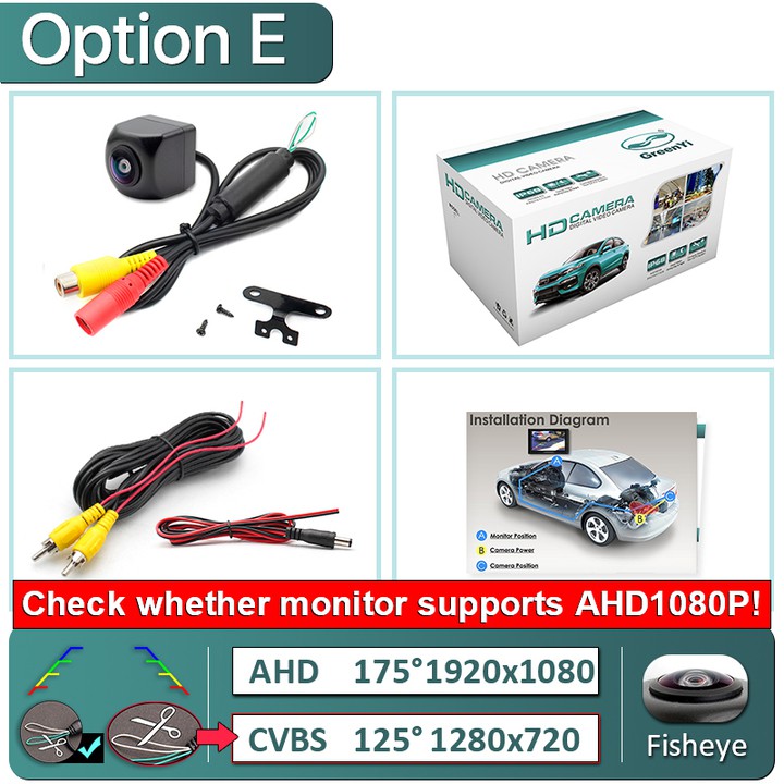 Camera lùi độ nét cao, dùng gắn tích hợp cho màn hình trên ô tô: Chất lượng AHD - 1080P | WebRaoVat - webraovat.net.vn