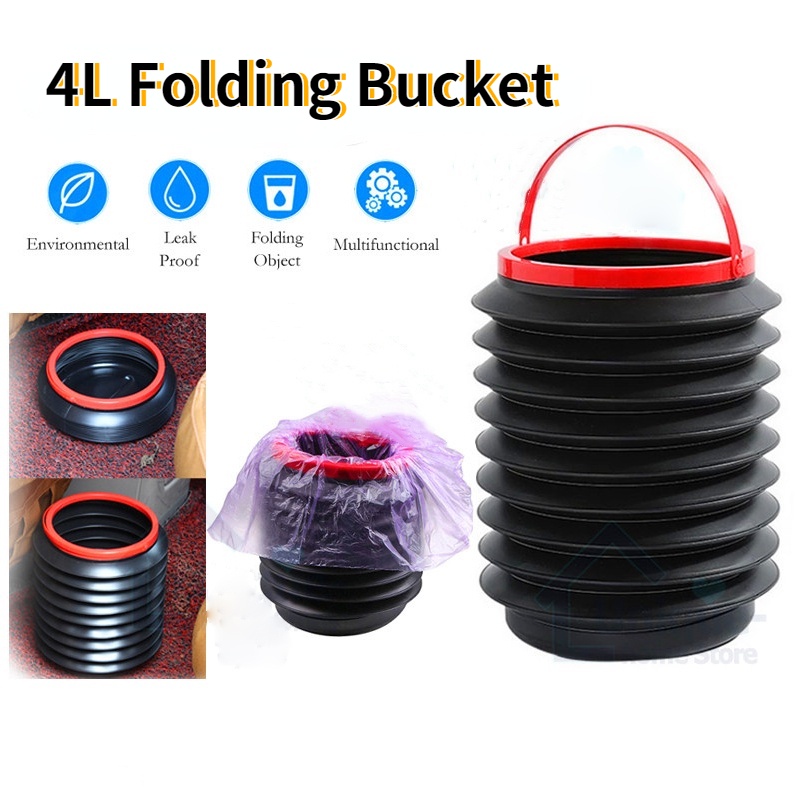 Thùng Đựng Rác 4L Gấp Gọn Tiện Dụng Cho Xe Hơi