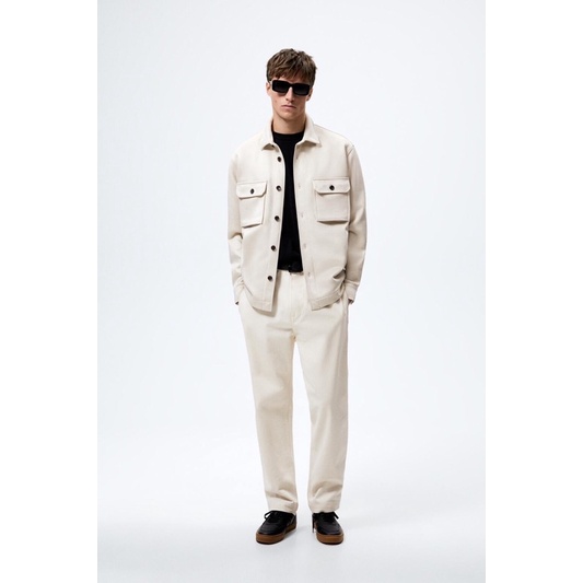 Order áo khoác auth tuồn ZARA của nam Áo khoác giả da lộn dáng sơ mi