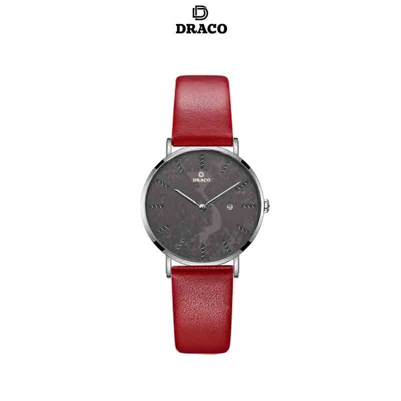 Đồng hồ nữ DRACO d22-stn03 “vietnamese girl” dây da đỏ