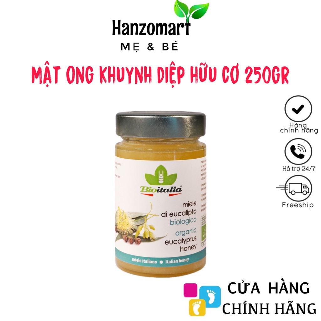 Mật ong (Honey) khuynh diệp hữu cơ 250gr - Bioitalia