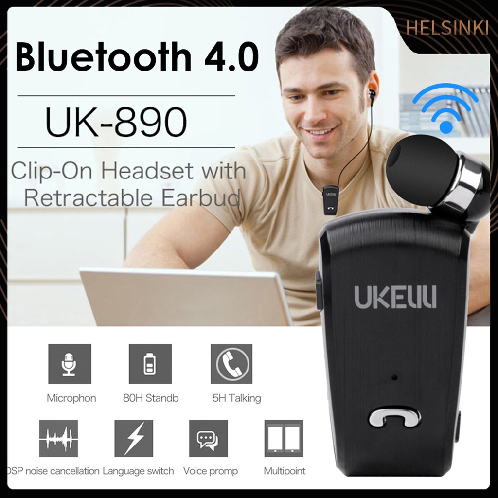 Tai Nghe Nhét Tai Hel + Ukelili Uk-890 Kết Nối Bluetooth