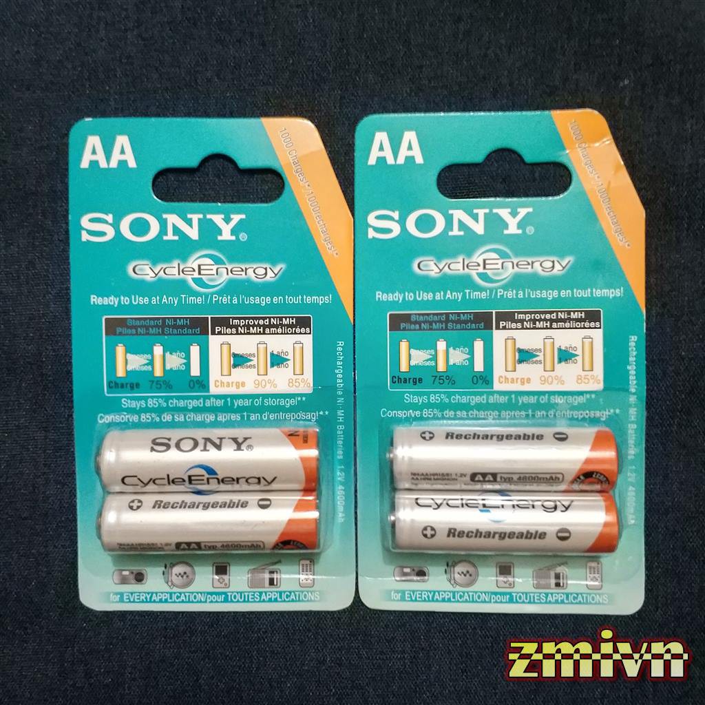 [Trợ giá ] Pin sạc AA / AAA Sony CycleEnergy