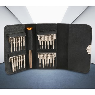 Bộ Tua Vít Đa Năng Nam châm cực mạnh  Sửa Chữa Điện Thoại Screwdriver 25 Đầu Bóp Da
