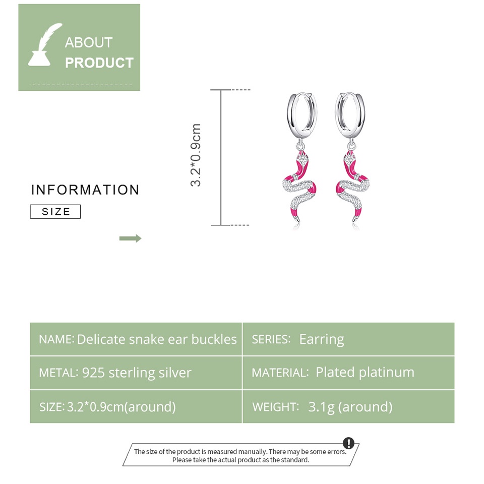 Bamoer Nhẫn Bạc 925 Họa Tiết Da Rắn Thời Trang BSC577