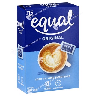 Đường Ăn Kiêng Equal Original Zero Calorie Sweetener, Sugar Substitute, Hộp 115 Gói 115g (4 Oz.)