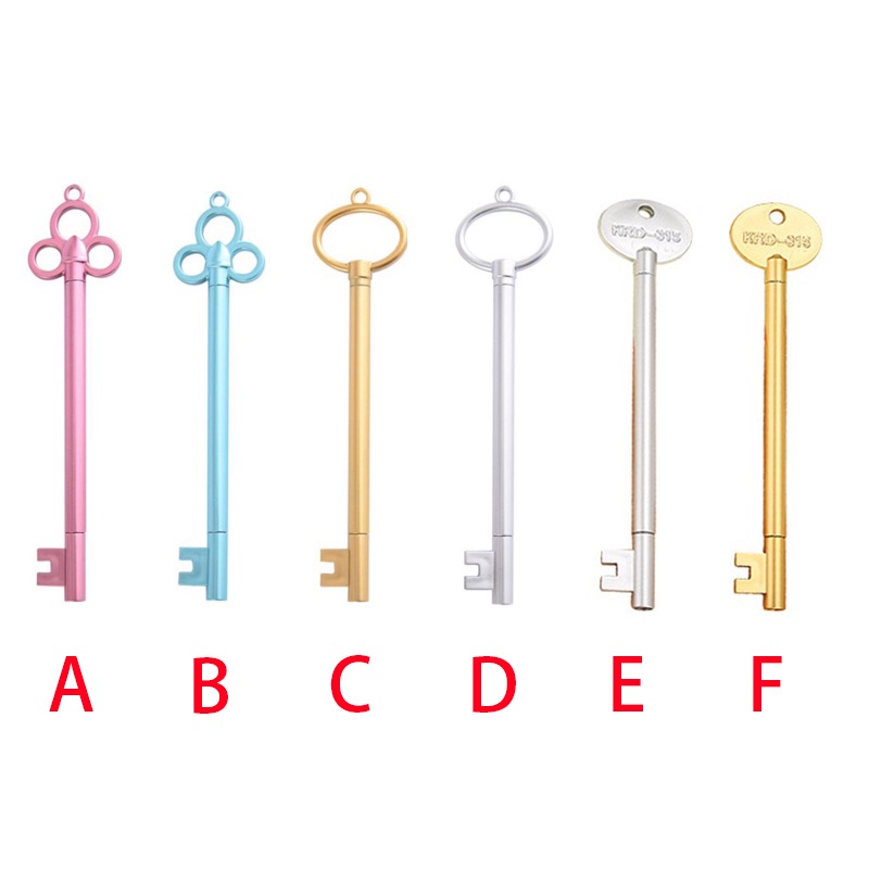 Bút Mực gel Hình Chìa Khóa Màu Đen 0.5mm Với 6 Kiểu Dáng Khác Nhau
