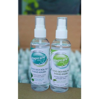 Dung dịch xịt diệt khuẩn hapicare 100ml