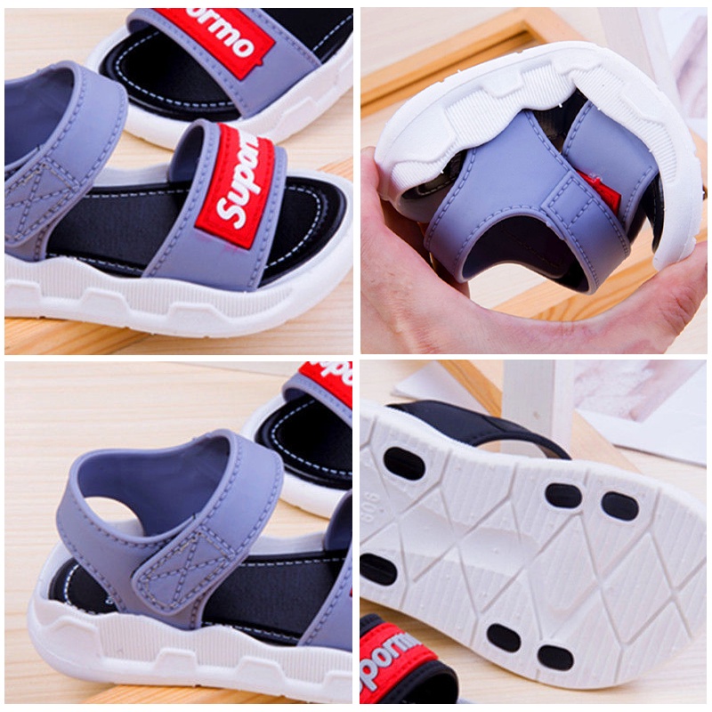 YA ZHOU LONG Giày sandal  quai dán chống trơn trượt thời trang cho bé trai