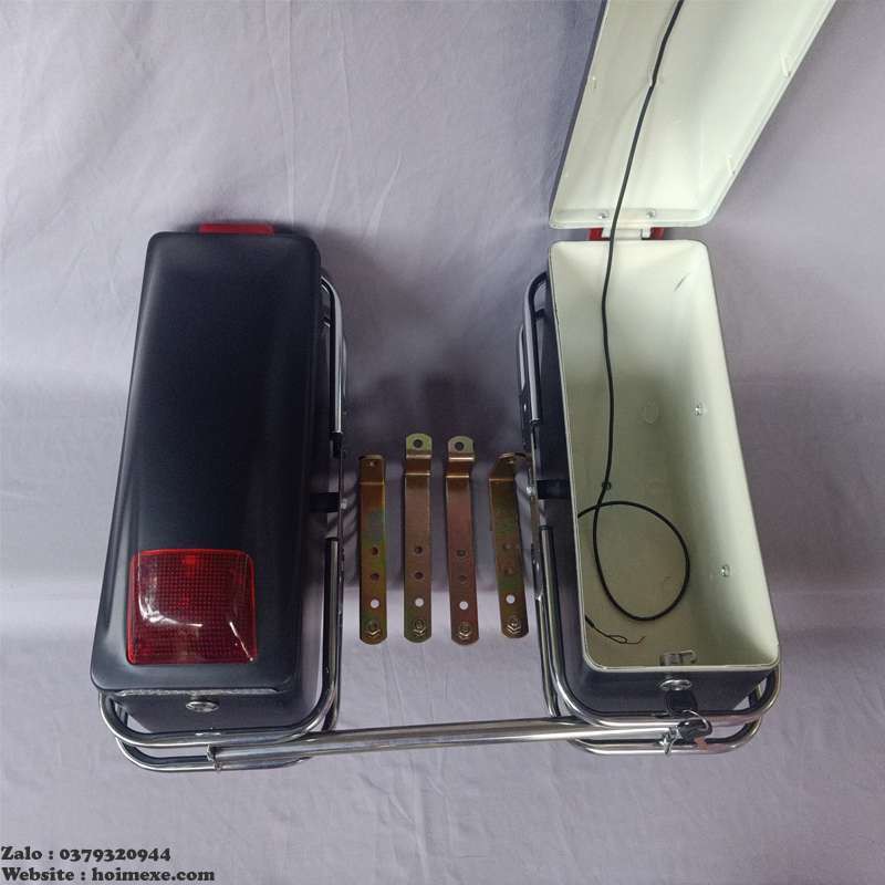 Cặp thùng hông đen nhám có khung bao quanh full phụ kiện