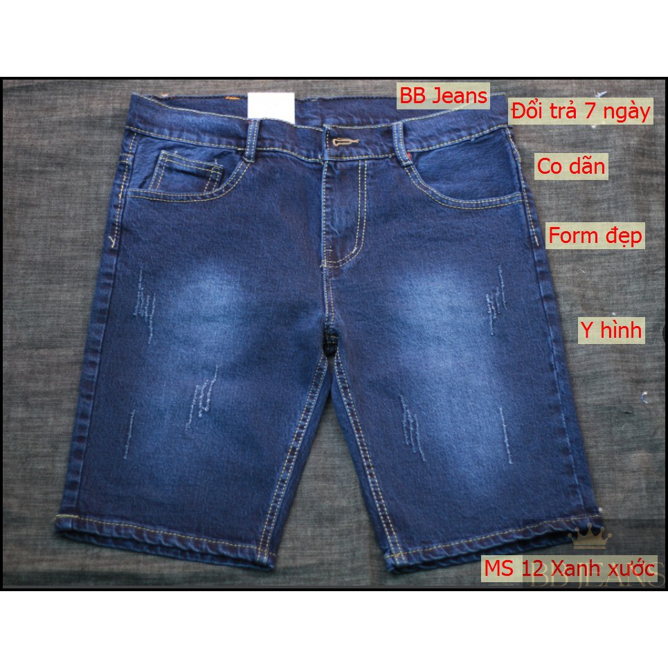 Quần Jean nam ngắn co dãn 12 BB - quần short nam cao cấp MS16