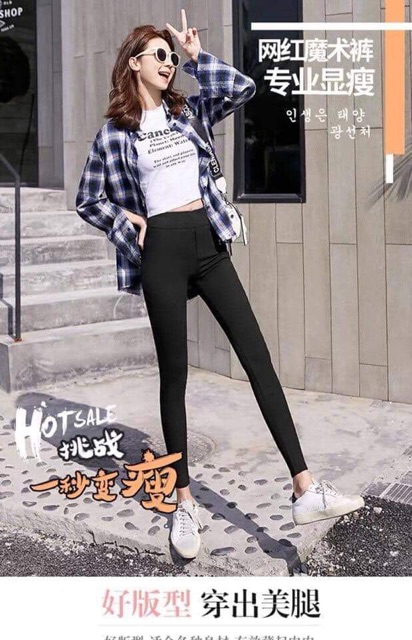 [Mã FAMAYWA2 giảm 10K đơn 50K] [HÀNG SẴN] Quần Legging Nanjiren cúc đồng - trơn nhiều mẫu