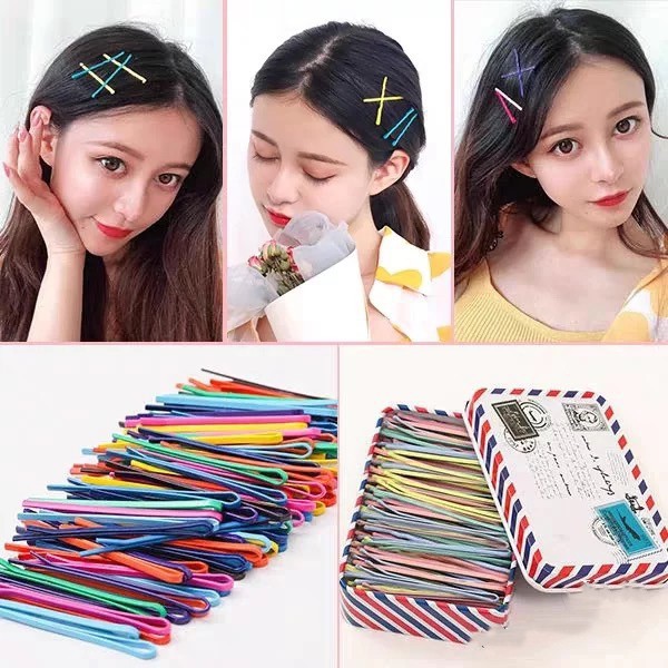 Ready 50pcs/100pcs Stock Korean Hairclip Hair Pin Hair Bang Barrette Bob Pin Hair Accessory