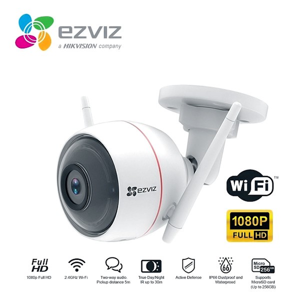 𝑺𝑰𝑬̂𝑼 𝑹𝑶̃ 𝑵𝑬́𝑻 Camera 2M 4M IP WIFI Ngoài Trời Thông Minh EZVIZ C3W PRO MÀU BAN ĐÊM 1080P FullHD