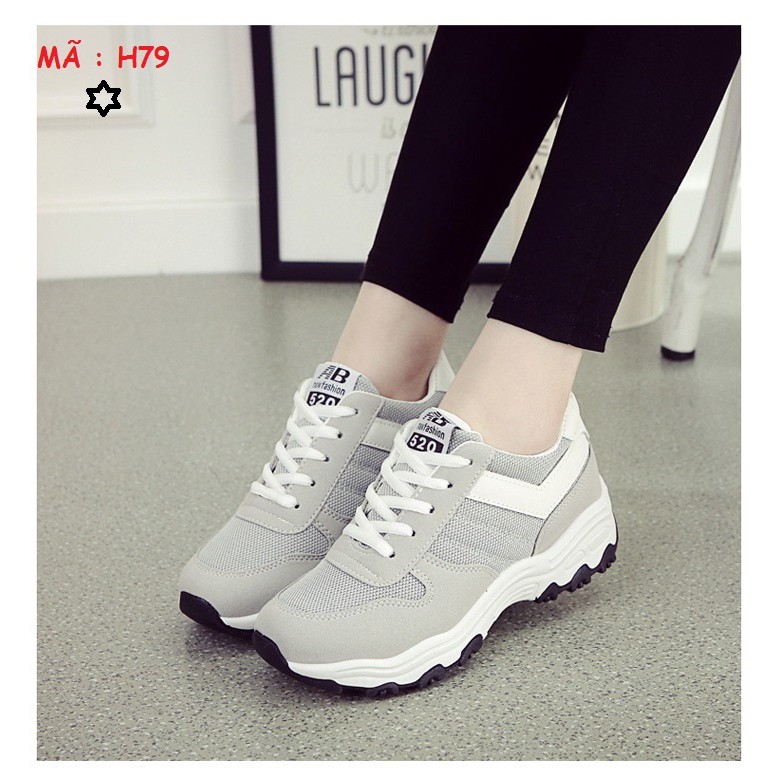 giày thể thao nữ màu đen, hồng xám, giày nữ trắng đế cao, giày nữ thể thao giá rẻ | BigBuy360 - bigbuy360.vn
