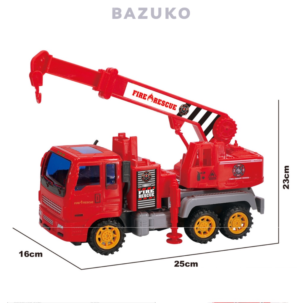 Đồ chơi ô tô mô hình set 6 xe cứu hoả cỡ lớn cho bé