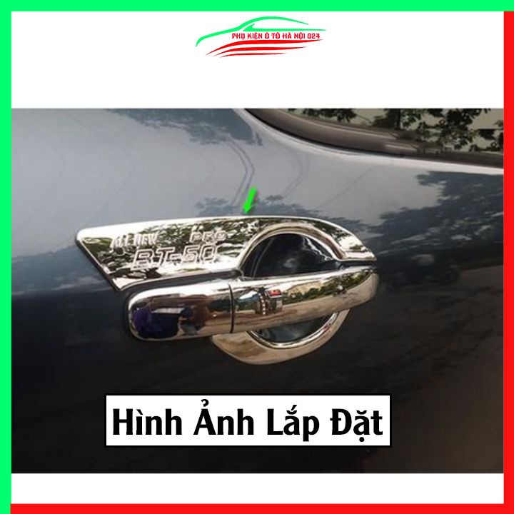 Ốp tay hõm mạ crom Mazda BT-50 BT50 sáng bóng chống trầy bảo vệ cửa xe ô tô