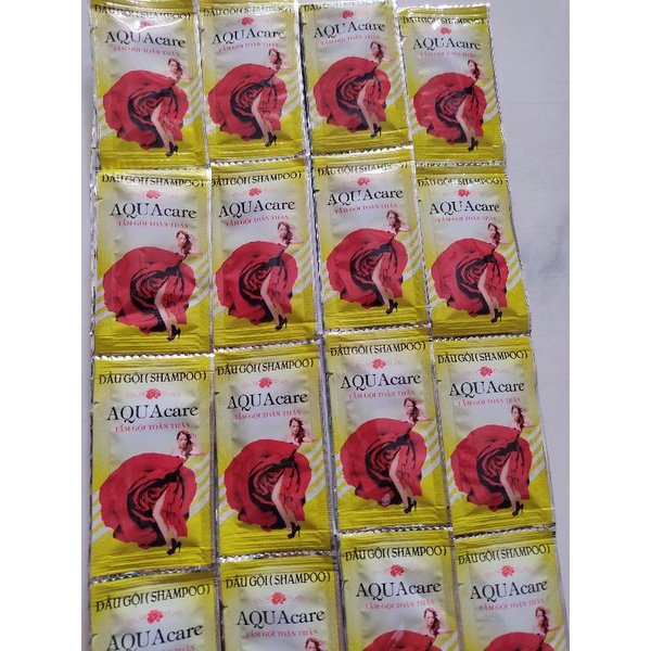 100 GÓI ( 10 DÂY ) DẦU GỘI AQUACARE DÀNH CHO NHÀ NGHỈ, KHÁCH SẠN