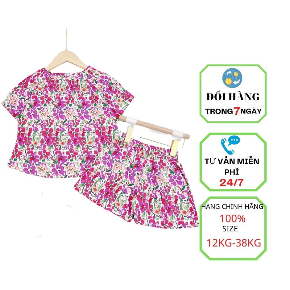 Đồ bộ bé gái Size Đại chất thô hàn 12-38kg cho bé gái từ 2-8 tuổi. Xinh xắn, đáng yêu chất thô mềm mát thấm hút mồ hôi