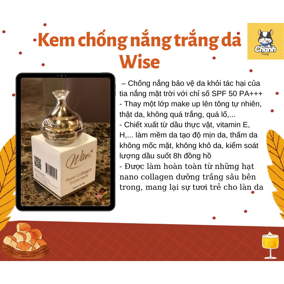 Kem chống nắng Sáng da Wise