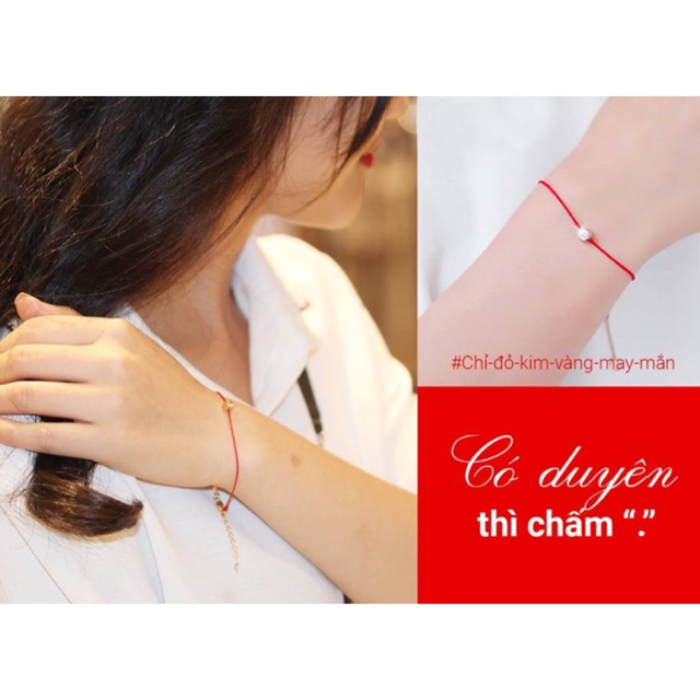 Vòng chỉ đỏ kim vàng