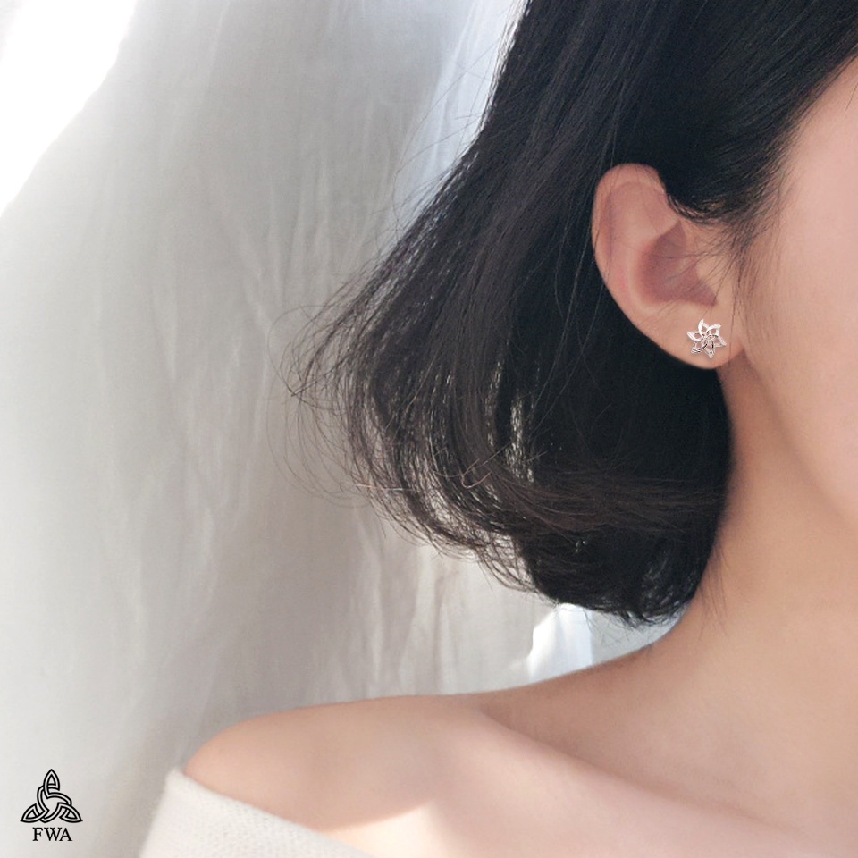 Khuyên tai bạc nữ FWA Nenya - Chúa tể chiếc Nhẫn