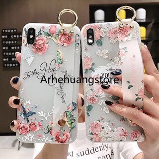 Ốp điện thoại dẻo in hình hoa nữ tính cho Samsung Galaxy S8 9 10 plus Note 8 9