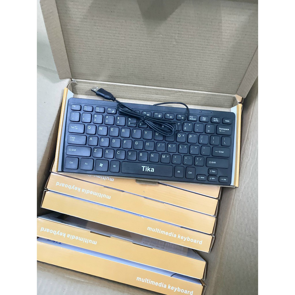 Bàn phím máy tính Mini Tika/ Arigato có dây USB siêu mỏng, nhỏ gọn dùng cho PC/laptop. Sieuthipkgiare