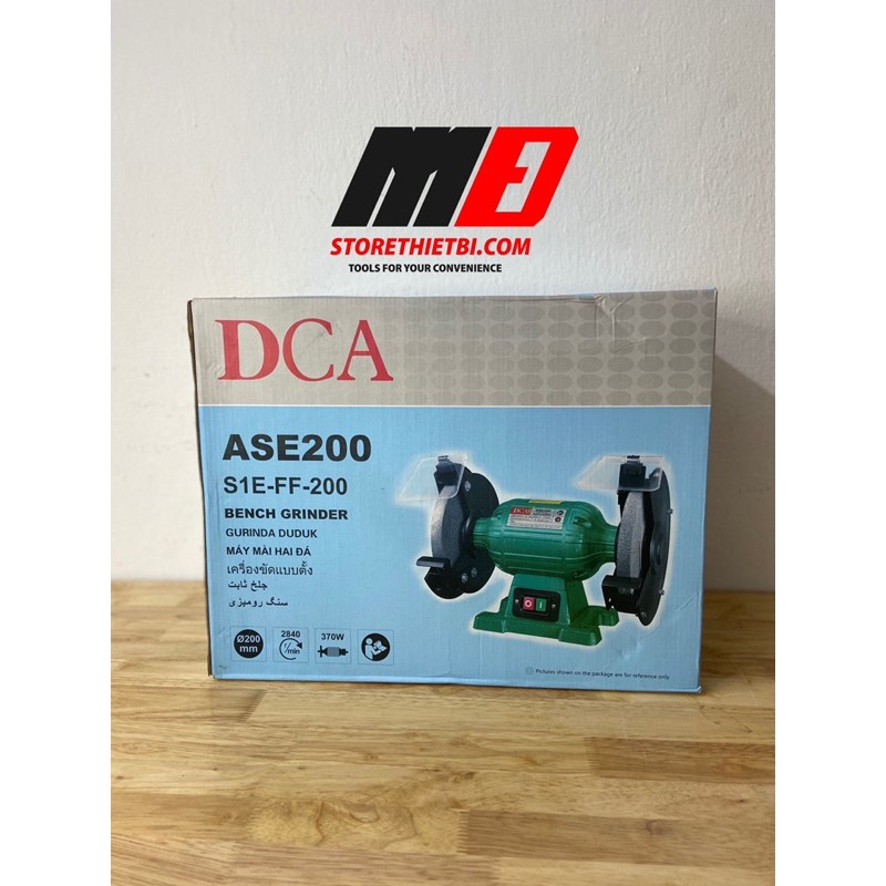 ASE200 200mm Máy mài 2 đá 370W DCA (Dây đồng)