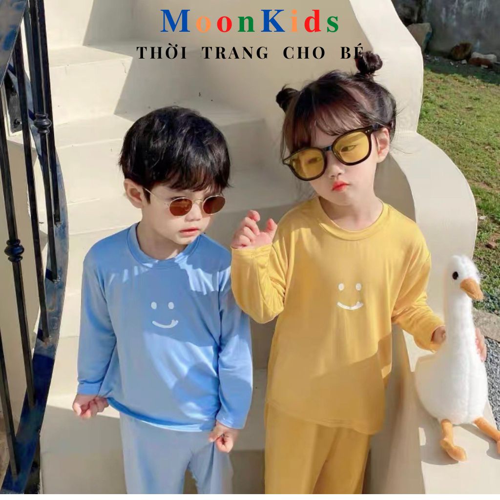 Bộ Thun Lạnh Dài Tay Cho Bé ✨sờ là sướng nhìn là thíc✨ 5 Màu cotton co giãn 4 chiều thấm hút mồ hôi cực tốt