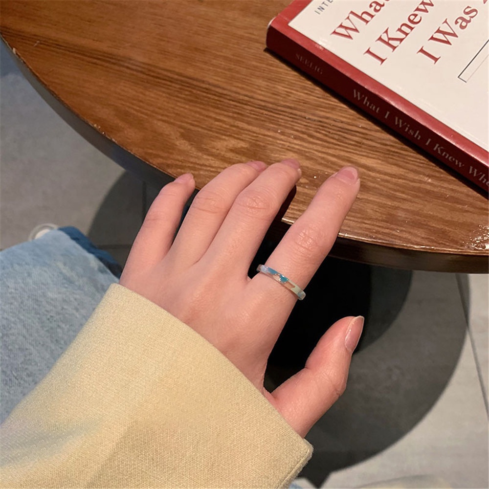 Nhẫn Đeo Khớp Ngón Tay Trong Suốt 7 Màu Thời Trang Hàn Quốc Cổ Điển